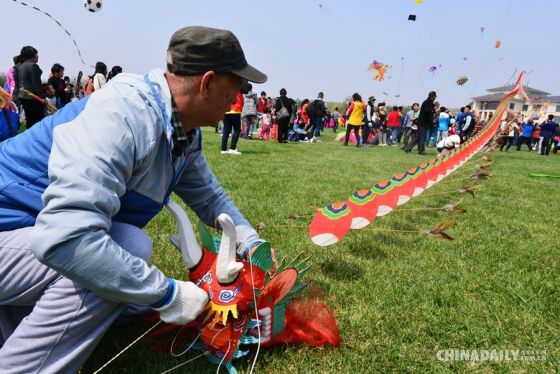 中国风筝代表队在表演风筝 鞠传江摄影